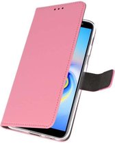 Booktype Telefoonhoesjes - Bookcase Hoesje - Wallet Case -  Geschikt voor Samsung Galaxy J6 Plus - Roze