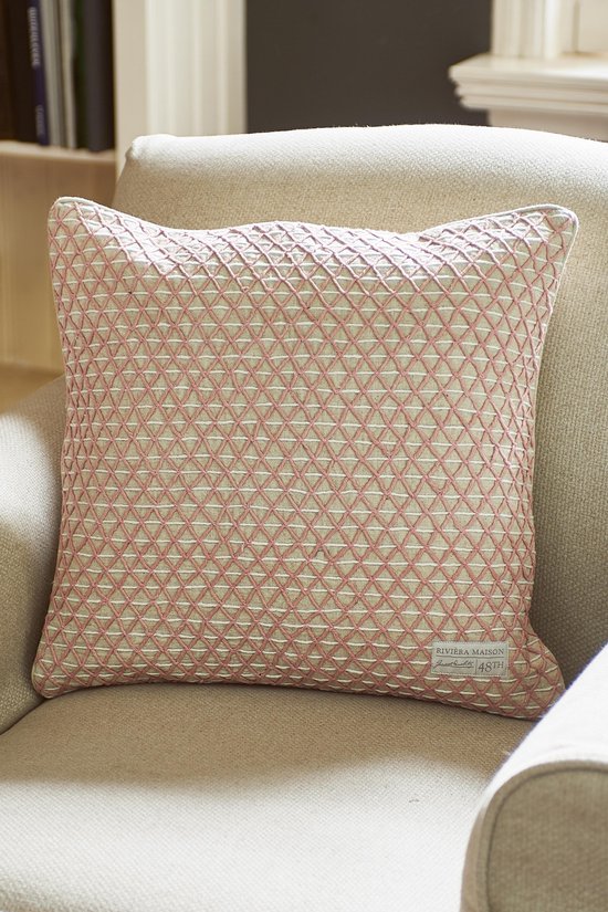 zege atmosfeer Idool Riviera Maison Village Pillow Cover - Kussenhoes - 50x50 - roze - Katoen |  bol.com