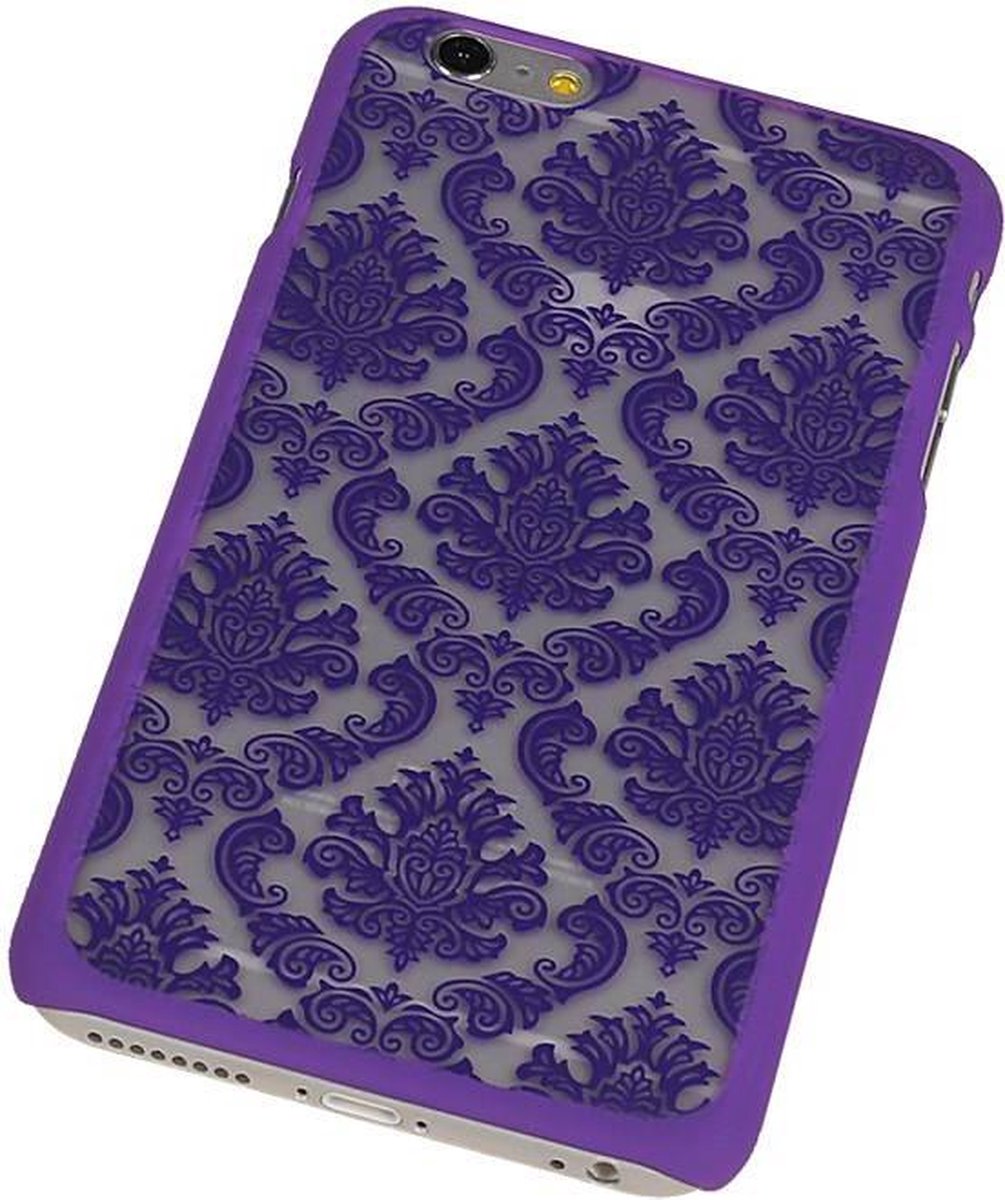 Apple iPhone 6 Plus Hardcase Brocant Vintage Paars - Back Cover Case Bumper Hoesje