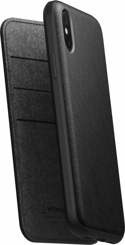 Nomad - iPhone Xs Max - Folio Leder Case - Zwart | bol.com