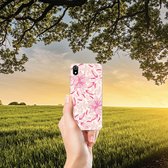Back Case Xiaomi Redmi 7A TPU Siliconen Hoesje Pink Flowers