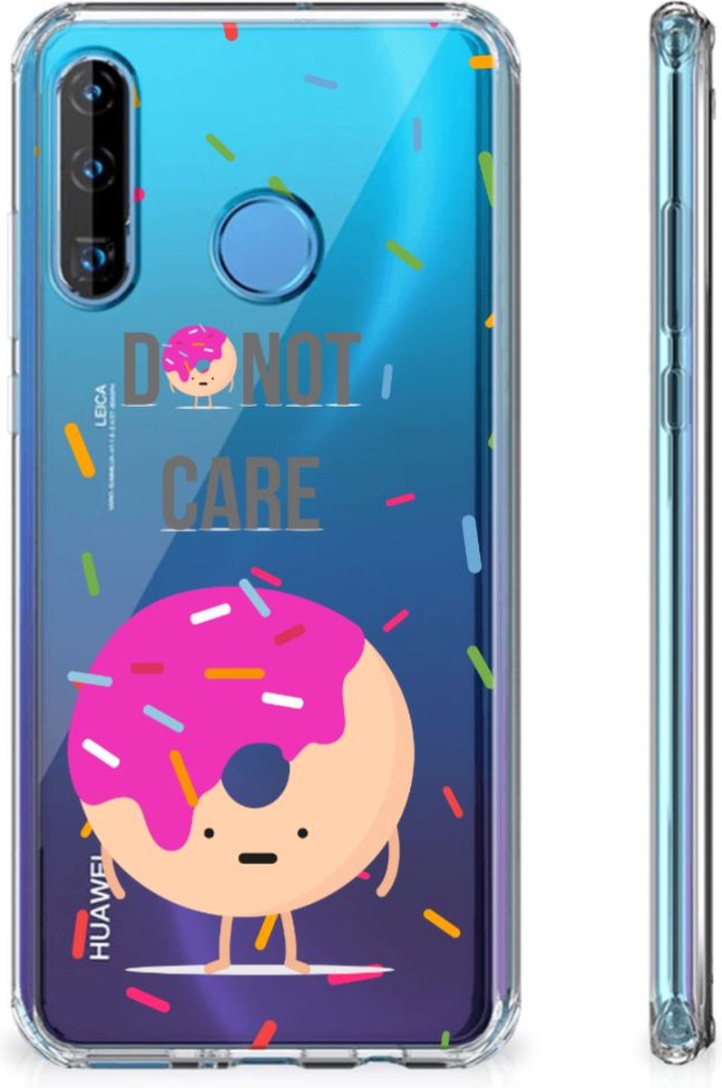 Huawei P30 Lite Beschermhoes Donut Roze