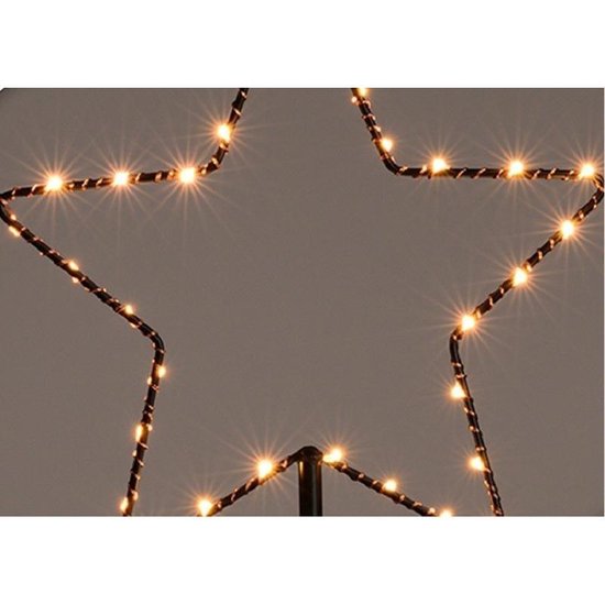 Bedrijf Het formulier Incubus Kerst ster decoratie 34 cm met warm wit LED licht op batterij -... | bol.com