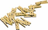 100x Mini knijpertjes goud - 2 cm - kleine/ mini knijpers