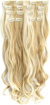 Clip in hairextensions 7 set wavy blond - P24/613