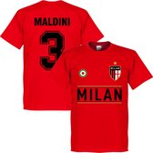 AC Milan Maldini Team T-Shirt - Rood - M