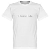 Go on, Make my Day T-Shirt - Wit - L