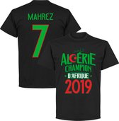 Algerije Afrika Cup 2019 Mahrez Winners T-Shirt - Zwart  - XS