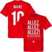 Liverpool Allez Allez Allez Mane 10 T-Shirt - Rood - XS