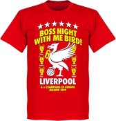 Liverpool Boss Night Champions of Europe 2019 T-Shirt - Rood - XS