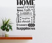 Muursticker - Home - Zwart  58x91