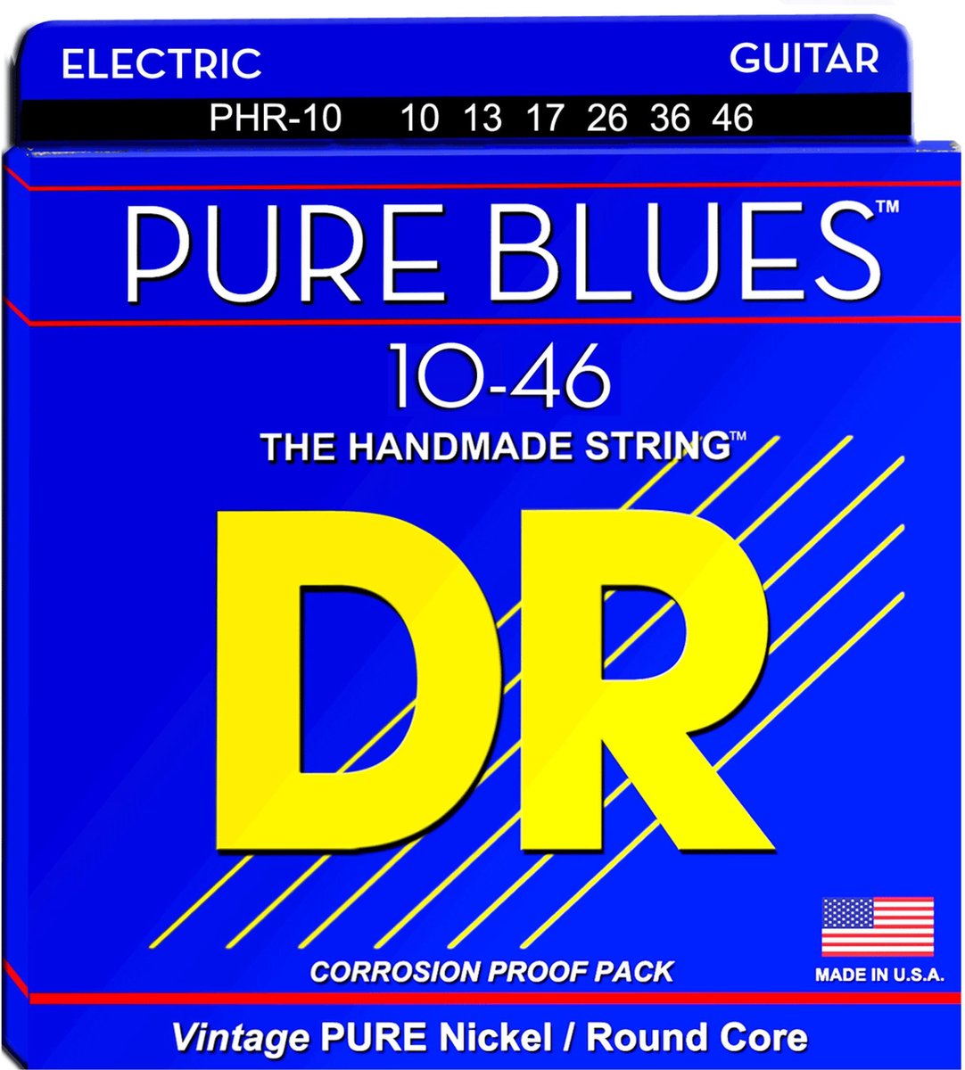 DR Strings Elektrische Gitaarsnaren PHR-10 Pure Blues 10-46