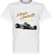 Mario Andretti T-Shirt - Wit - XL