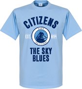 Manchester Established T-Shirt - Licht Blauw - L