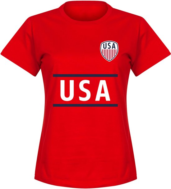 USA Team Dames T-Shirt - Rood - L