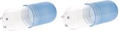 2x Pillendoos bewaardoos 12 cm pil blauw