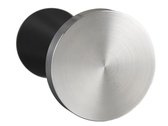 scarlet espresso | Tamper "Perfetto" voor barista; gekalibreerd tot 35 lbs contactdruk; met aluminium of edelhouten handvat en precisie roestvrijstalen basis.