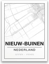 Poster/plattegrond NIEUW-BUINEN - A4