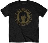 Tshirt Homme Rolling Stones -L- Keith Pour Président Noir
