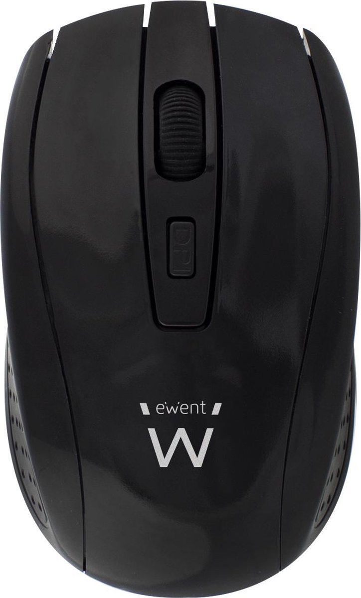 Ewent EW3235 - Muis - rechts- en linkshandig - optisch - 4 knoppen - draadloos - 2.4 GHz - USB draadloze ontvanger