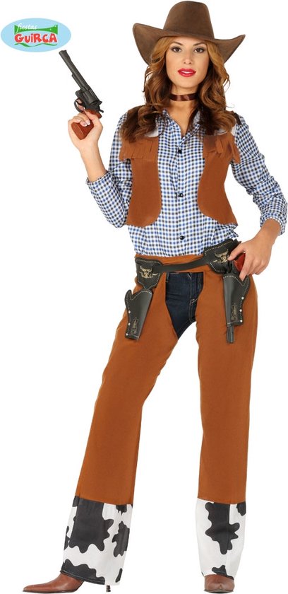 Fun Shack Cowgirl-kostuum voor dames, cowgirl-kostuum, koeienmeisje, outfit, cowgirlkostuum voor volwassenen, cowboykostuum voor dames - Small