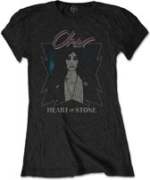 Cher Dames Tshirt -S- Heart Of Stone Zwart