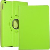 Case2go - Tablet hoes geschikt voor iPad 10.2 2019 / 2020 / 2021 - Draaibare Book Case Cover - Groen