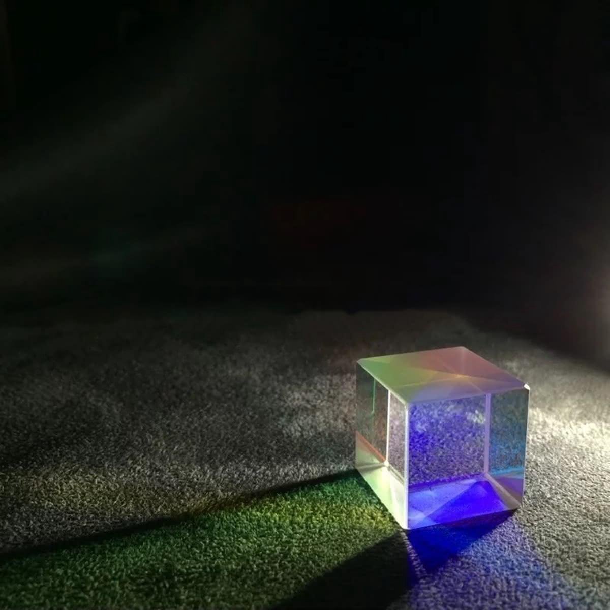 Prisme dichroïque X-Cube de dispersion RGB 2cm pour la physique et la décoration avec boîte de rangement