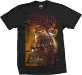 Star Wars Heren Tshirt -S- Episode VII Chewbacca Composition Zwart