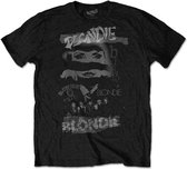 Blondie - Mash Up Heren T-shirt - L - Zwart