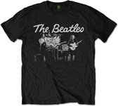 The Beatles Heren Tshirt -L- 1968 Live Photo Zwart