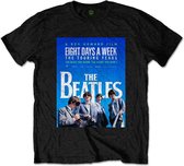 The Beatles Heren Tshirt -S- 8 Days A Week Movie Poster Zwart