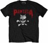 Pantera - Horned Skull Stencil Heren T-shirt - met rug print - XL - Zwart