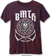 Bring Me The Horizon Heren Tshirt -XXL- Crooked Young Rood/Bordeaux rood