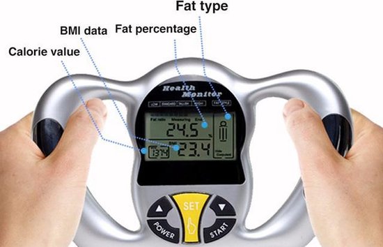 Digitale vetmeter Vetpercentage berekenen - BMI meter - Calorie behoefte |  bol.com