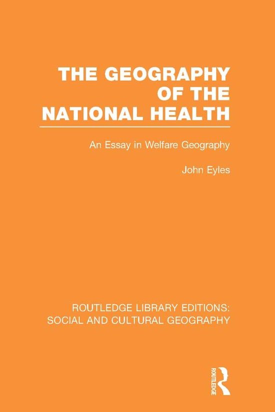 Geography National Health (ebook), John Eyles 9781317907244 Boeken