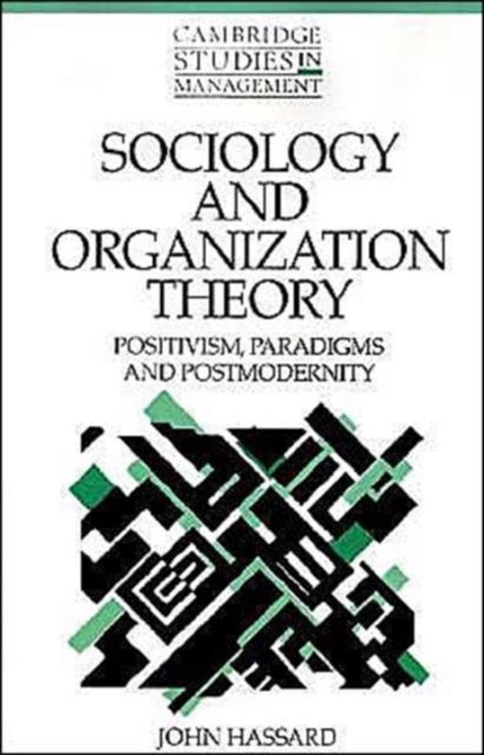 Cambridge Studies in ManagementSeries Number 20- Sociology a ... - cover