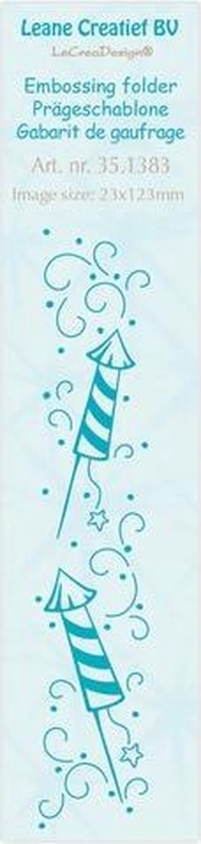 Border embossing folder Firework 23x123mm