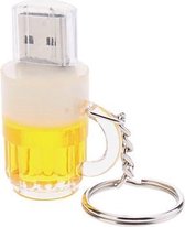 USB Stick Bierglas 16GB - Sleutelhanger  - Mini Flash Drive Key 16GB / Memory Stick / Geheugenstick - Externe Opslag Ruimte / Extern Geheugen