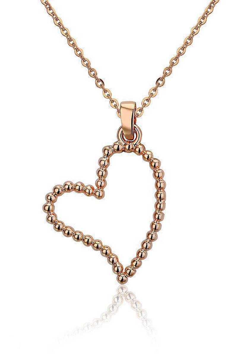 Montebello Ketting Noci - 925 Zilver Verguld - Hart - 18x25mm - 45cm