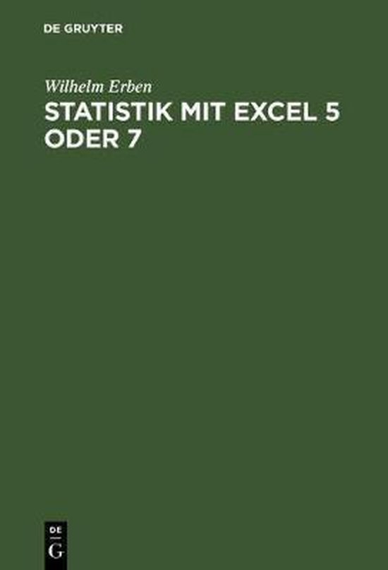 Statistik mit Excel 5 oder 7 - cover