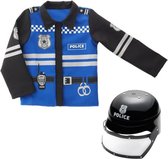 Politiejas en Politiehelm voor Kinderen - DeQube - Verkleedkleding Politie - Helm en Jas - 3 - 6 Jaar