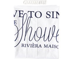 Riviera Maison - Love To Sing Shower Curtain - Douchegordijn - wit -  180x200 cm | bol.com