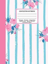 Composition Notebook, 140 Pages (70 Sheets) College Ruled 9.75 in X 7.5 in