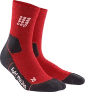 CEP Hiking Light Merino Mid-Cut Compressie wandelsokken - Rood/Zwart - Heren(39-42)