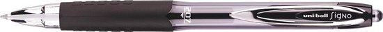19x Uni-ball intrekbare roller Signo RT207 zwart