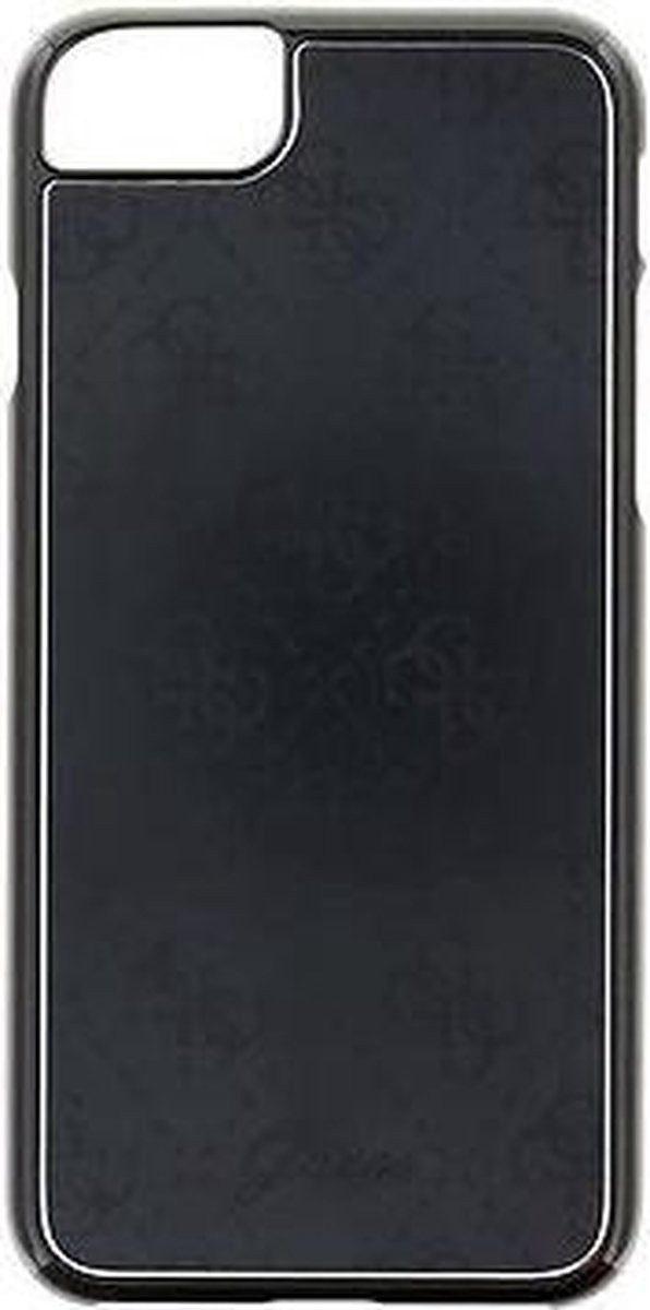 Guess Aluminium Plate backcover hoesje voor iPhone 7 / 8 / SE (2020/2022) - Zwart