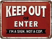 Panneau mural - Keep Out ou Enter -15x20-