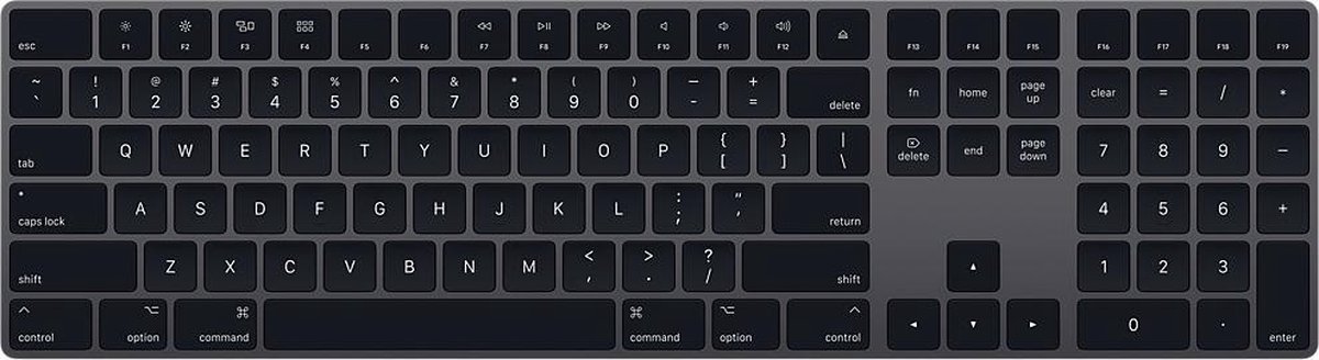 Apple Magic Keyboard with Numeric Keypad - Toetsenbord - Bluetooth - VS - spacegrijs