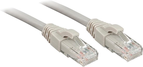 LINDY 48006 RJ45 Netwerkkabel, patchkabel CAT 6 U/UTP 7.50 m Grijs 1 stuk(s)